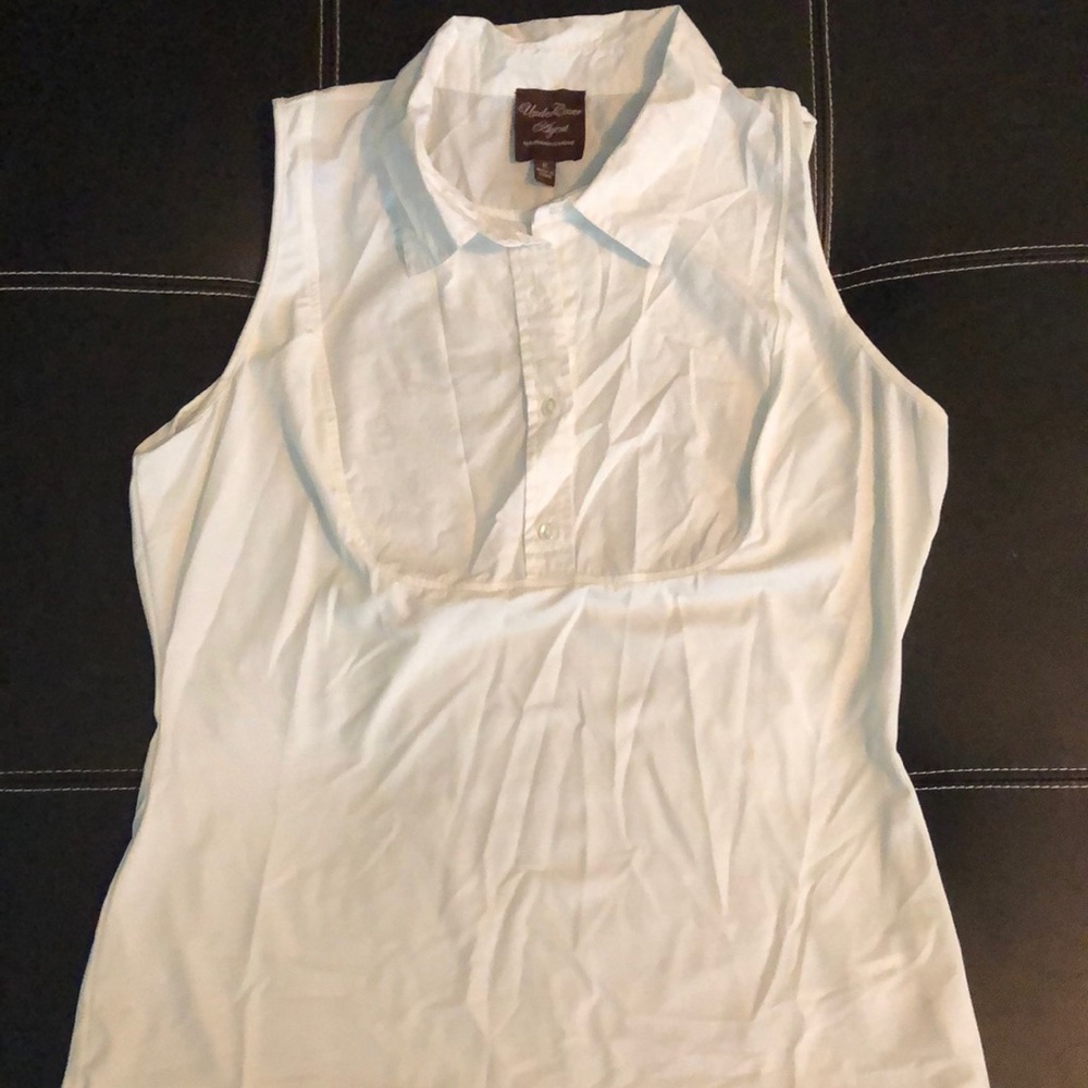 Interesting top, dress shirt material with a rayon blend. Look at this top!